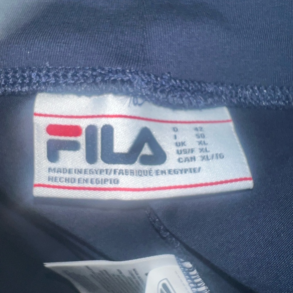 🦚2/$40 FILA Logo Women’s Legging / Yoga Pants Navy Blue sz XL Extra Large NWOT - Picture 12 of 15